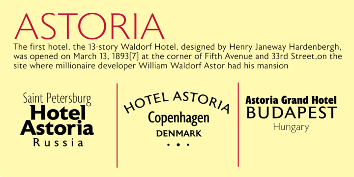 Astoria Family: A Font That Makes Your Brand Feel More Like Home