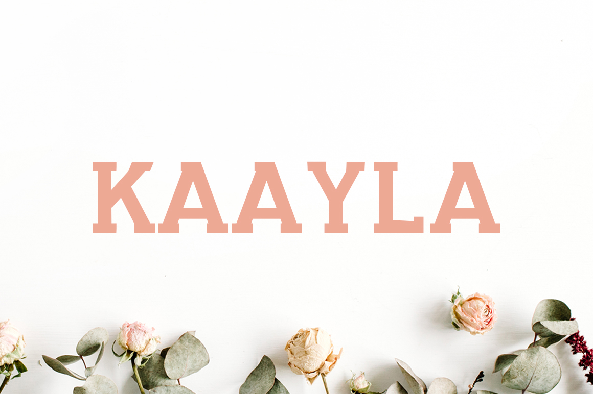 Kaayla: A Stylish Slab Serif Typeface for Modern Web Design
