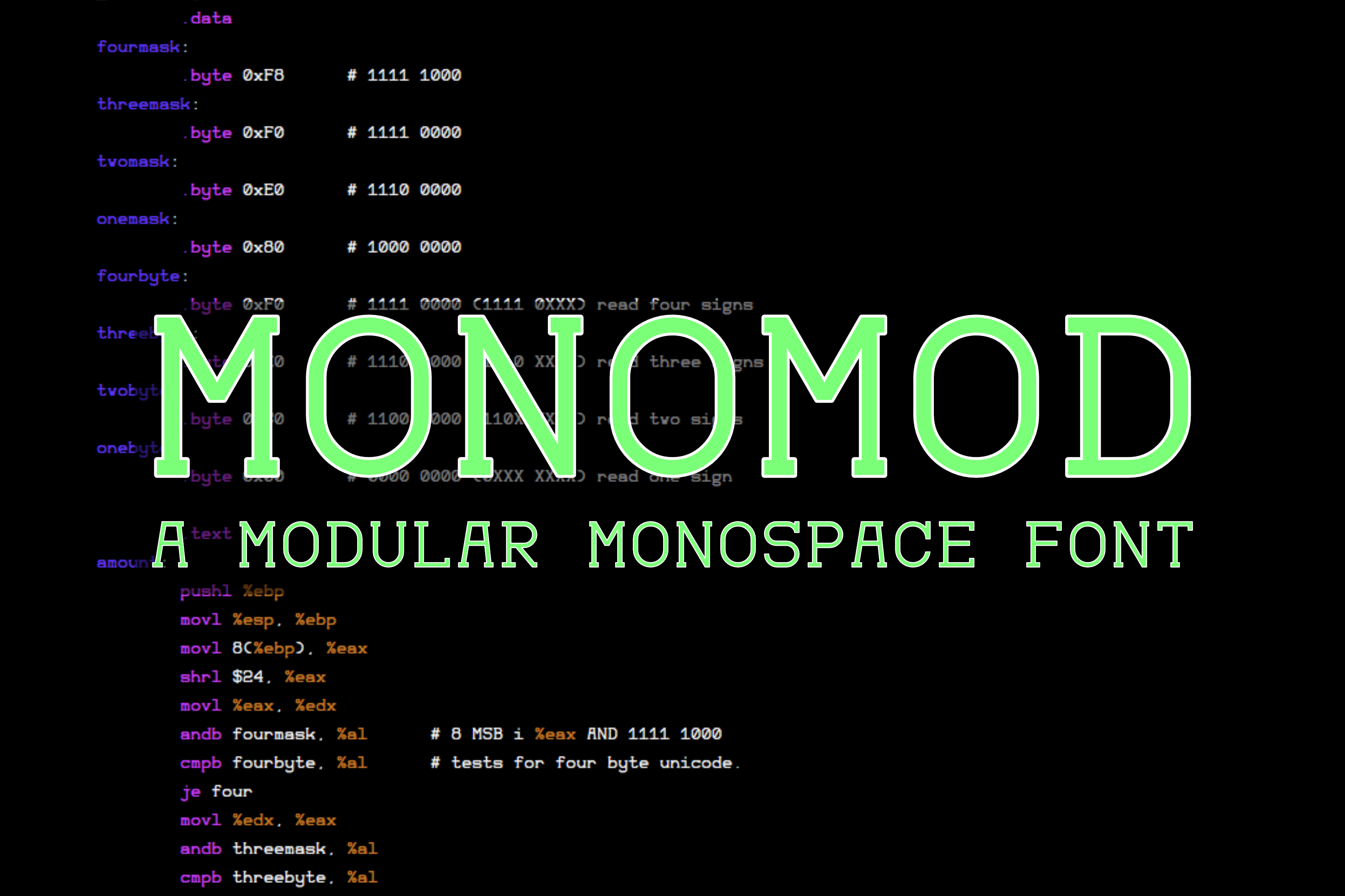 Monomod: A Modern Monospace Typeface for Digital Design