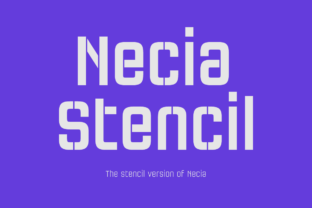 Necia Stencil Family: A Modern Typeface for Editorial Elegance