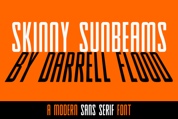Skinny Sunbeams: A Modern Typeface for Clean, Impactful Design